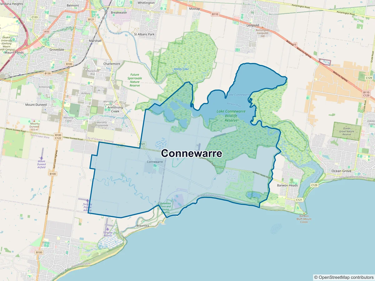 Map of Connewarre, VIC, Australia