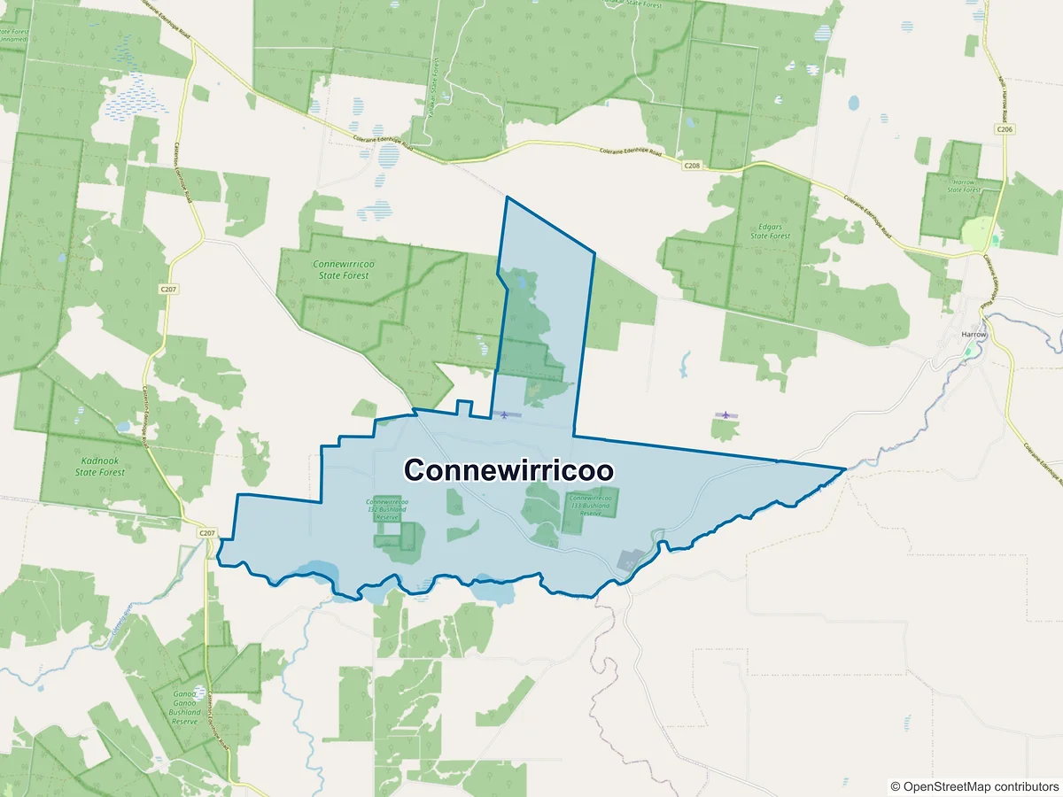 Map of Connewirricoo, VIC, Australia