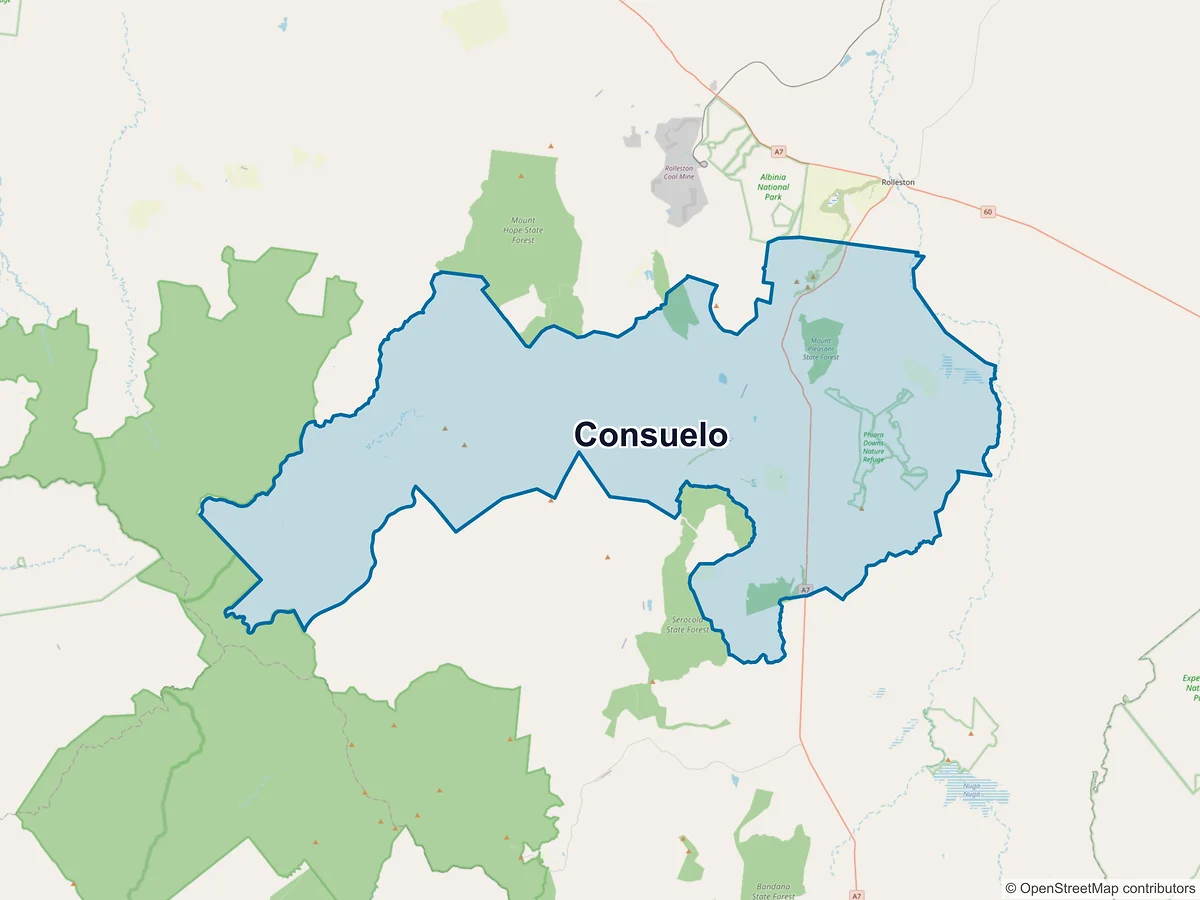 Map of Consuelo, QLD, Australia