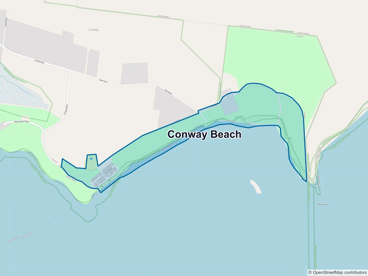 Map of Conway Beach, QLD, Australia