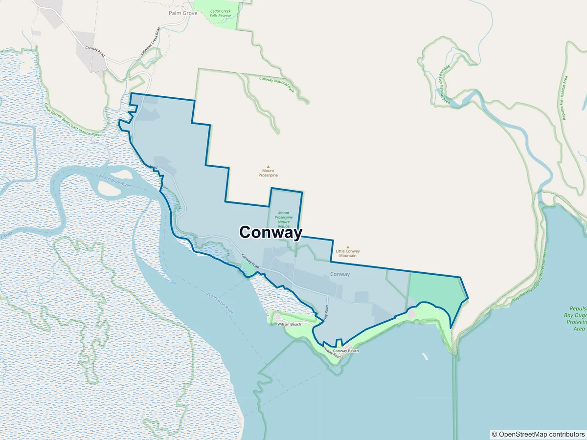 Map of Conway, QLD, Australia