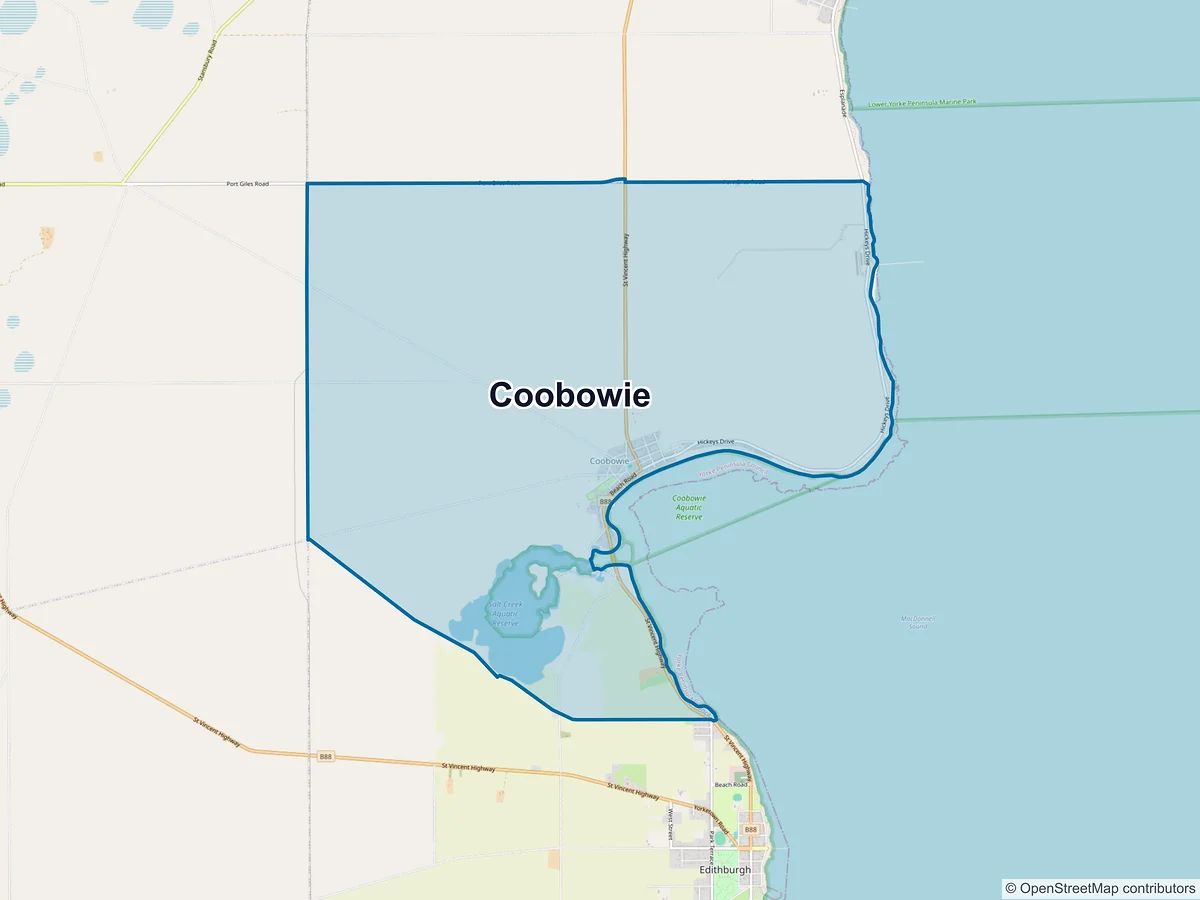 Map of Coobowie, SA, Australia