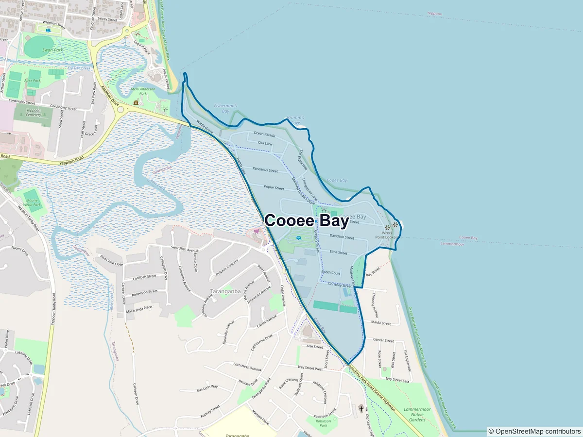 Map of Cooee Bay, QLD, Australia