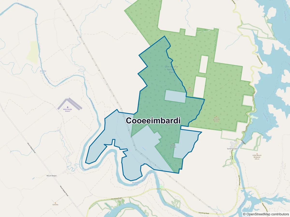 Map of Cooeeimbardi, QLD, Australia