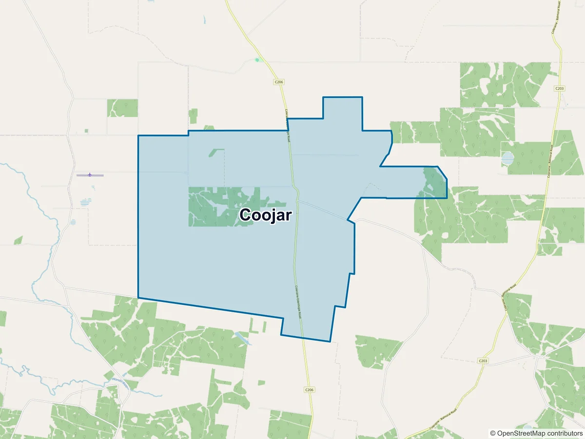 Map of Coojar, VIC, Australia