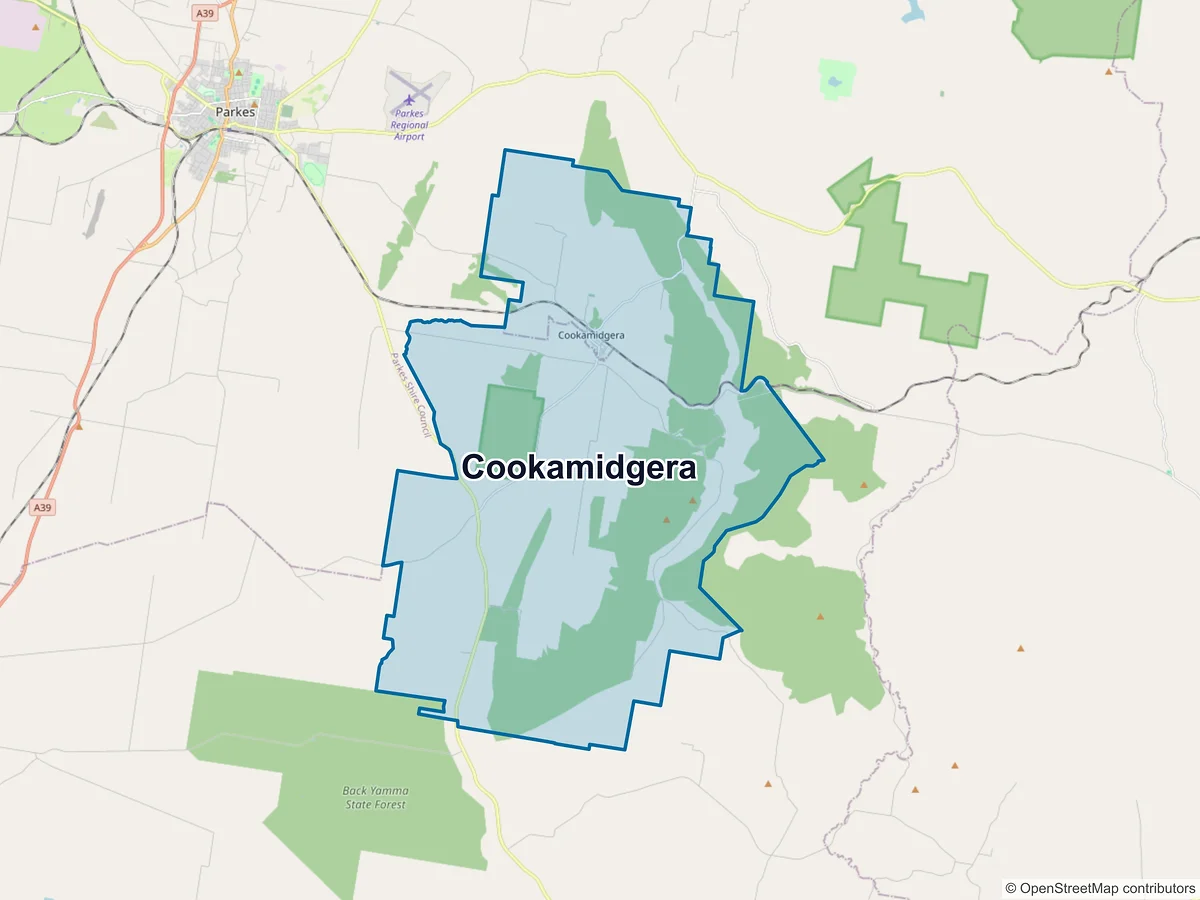 Map of Cookamidgera, NSW, Australia