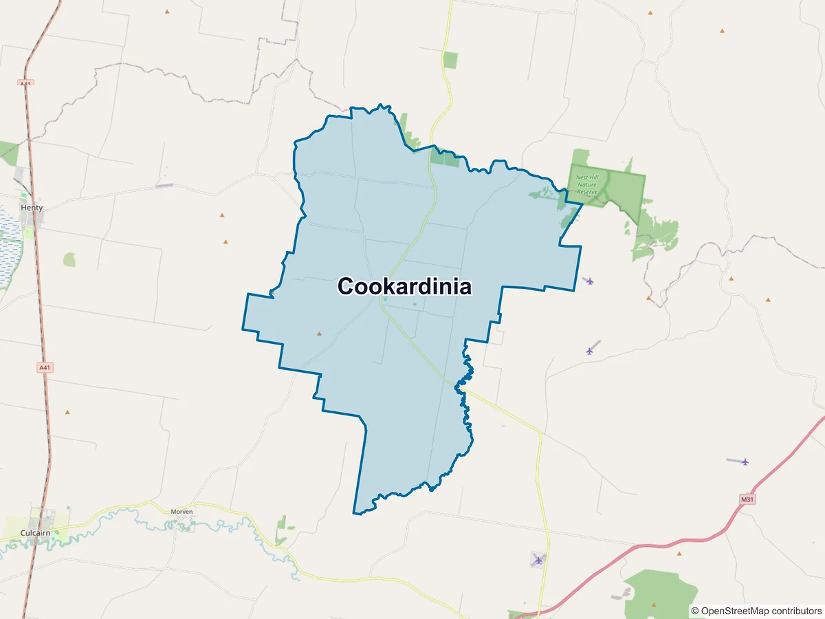 Map of Cookardinia, NSW, Australia