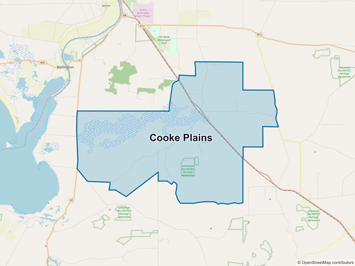 Map of Cooke Plains, SA, Australia