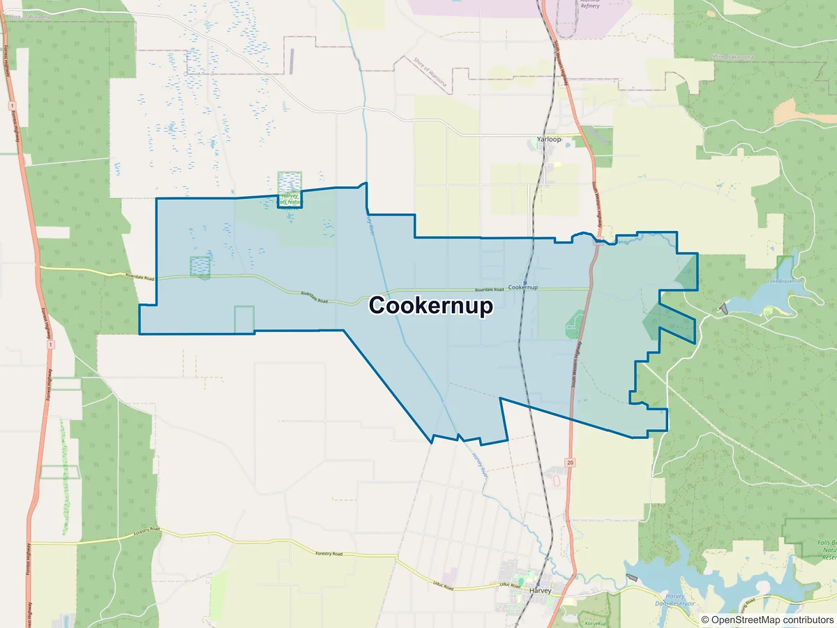 Map of Cookernup, WA, Australia