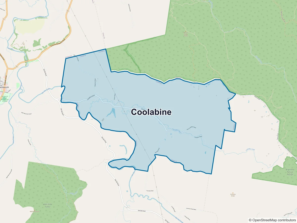 Map of Coolabine, QLD, Australia