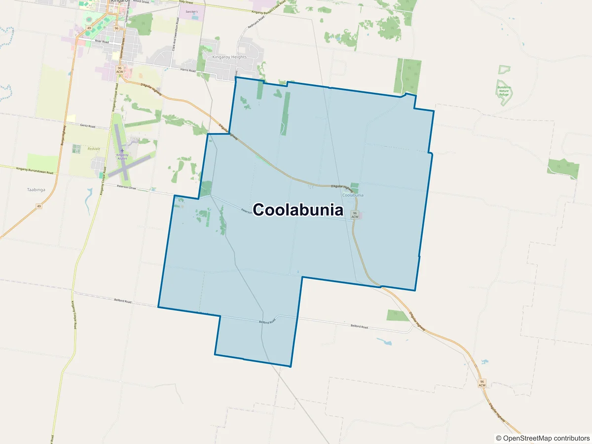 Map of Coolabunia, QLD, Australia
