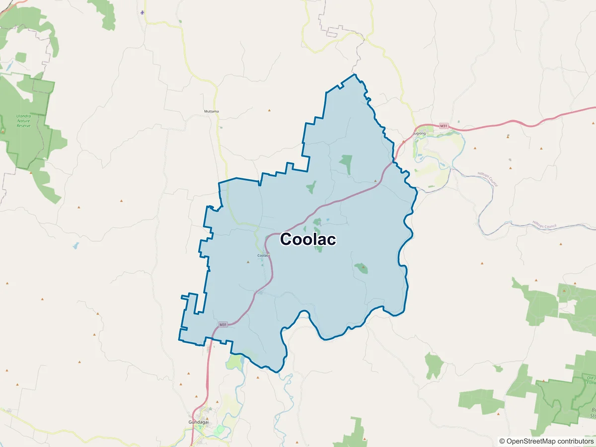 Map of Coolac, NSW, Australia