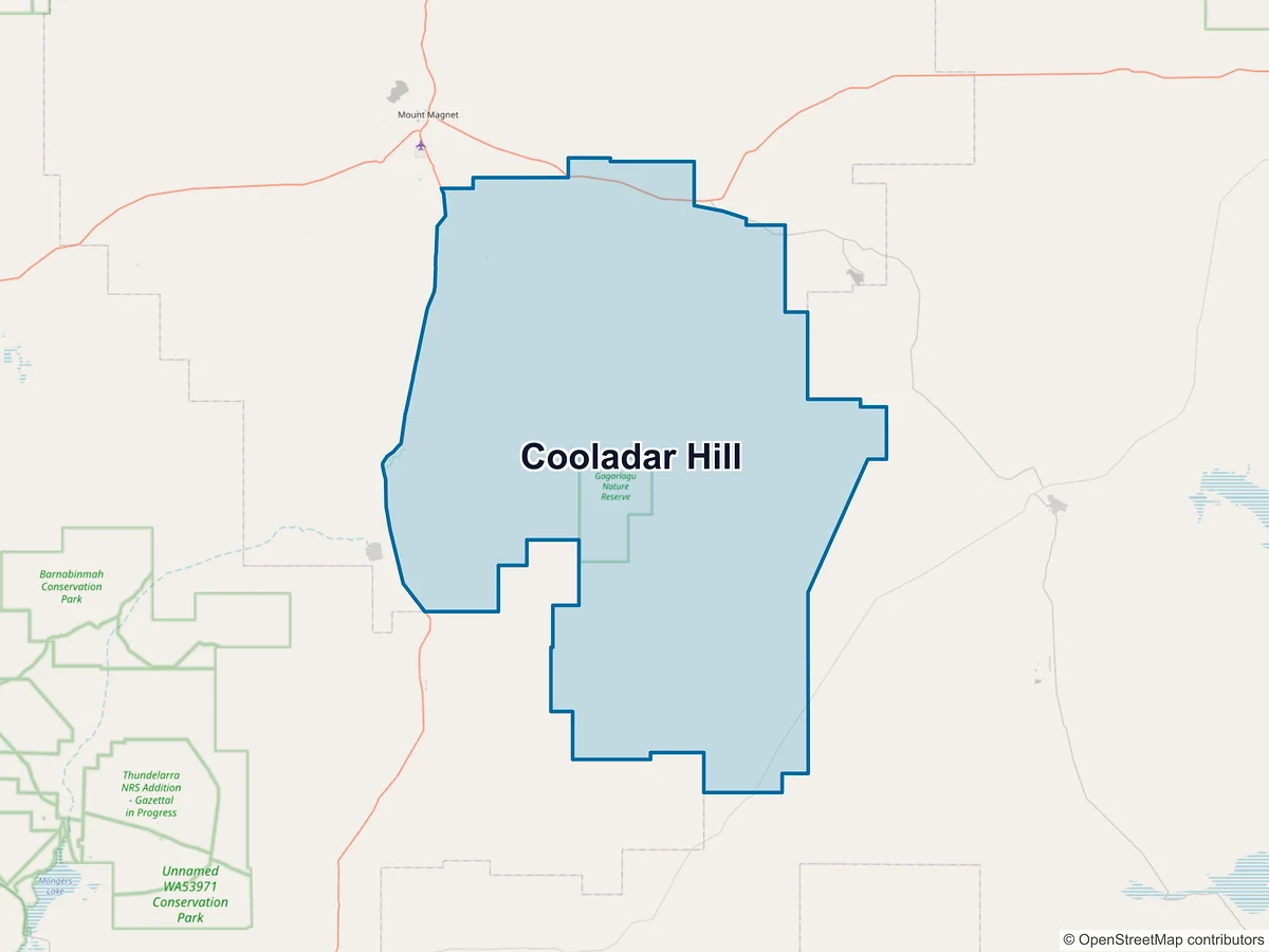 Map of Cooladar Hill, WA, Australia