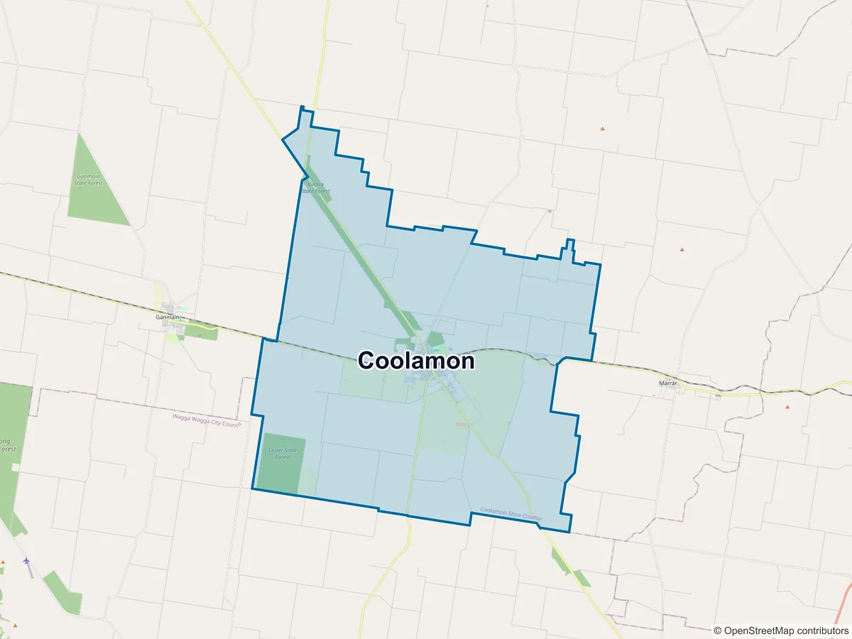 Map of Coolamon, NSW, Australia