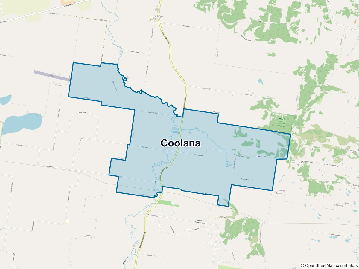 Map of Coolana, QLD, Australia
