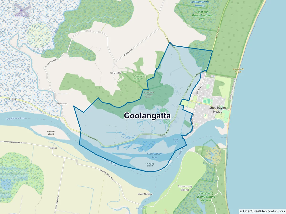 Map of Coolangatta, NSW, Australia