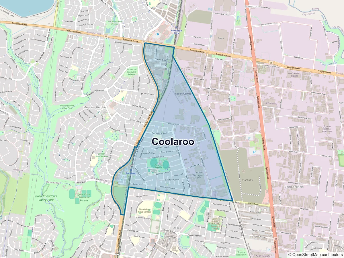 Map of Coolaroo, VIC, Australia