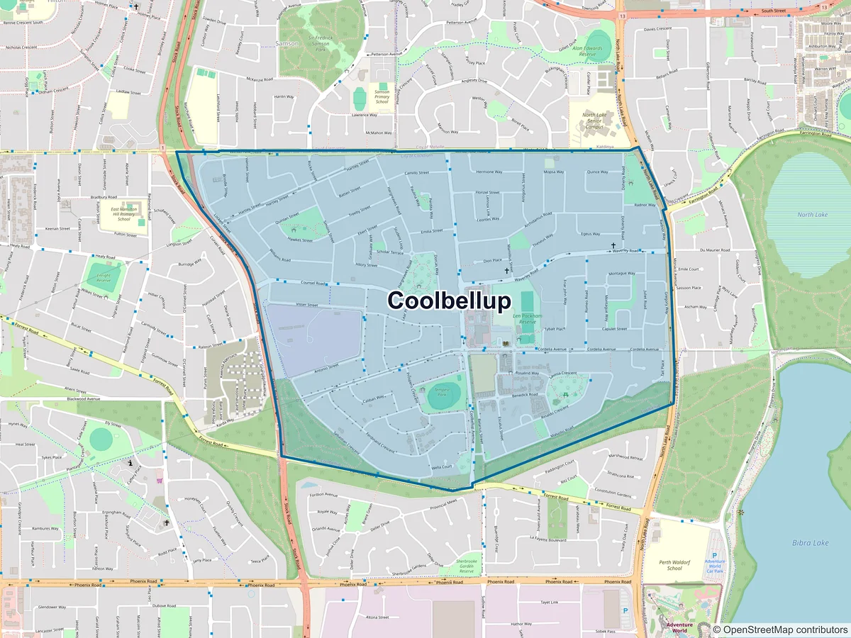 Map of Coolbellup, WA, Australia
