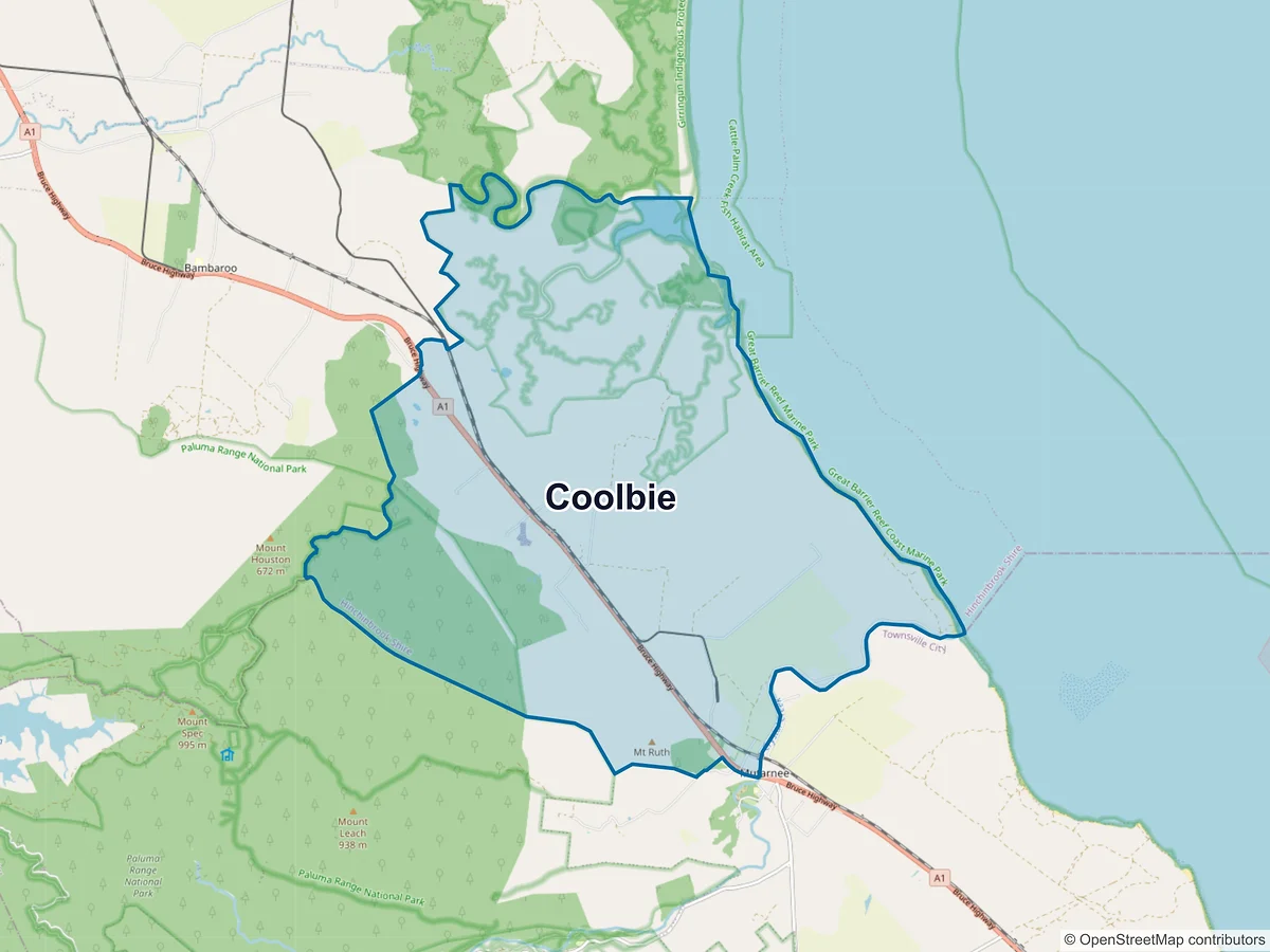 Map of Coolbie, QLD, Australia