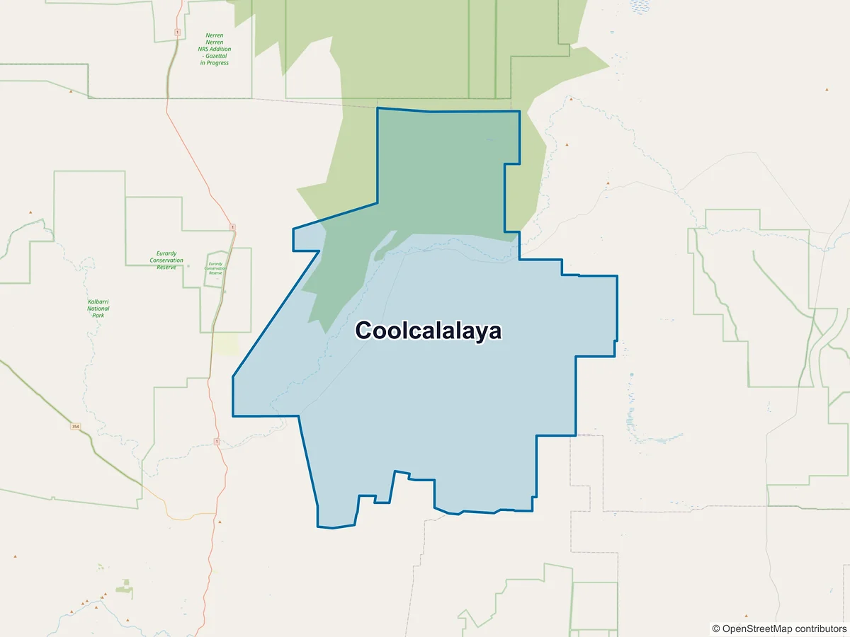 Map of Coolcalalaya, WA, Australia