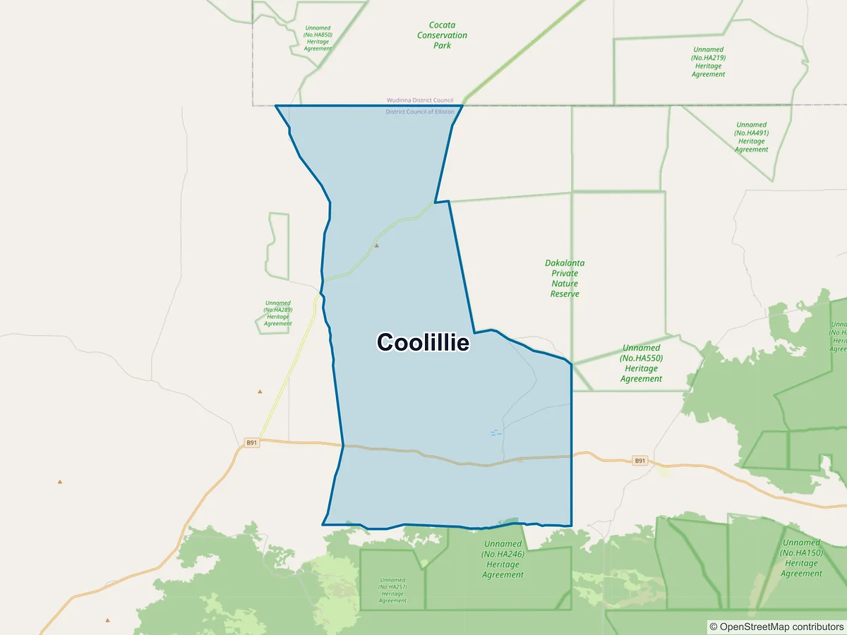Map of Coolillie, SA, Australia