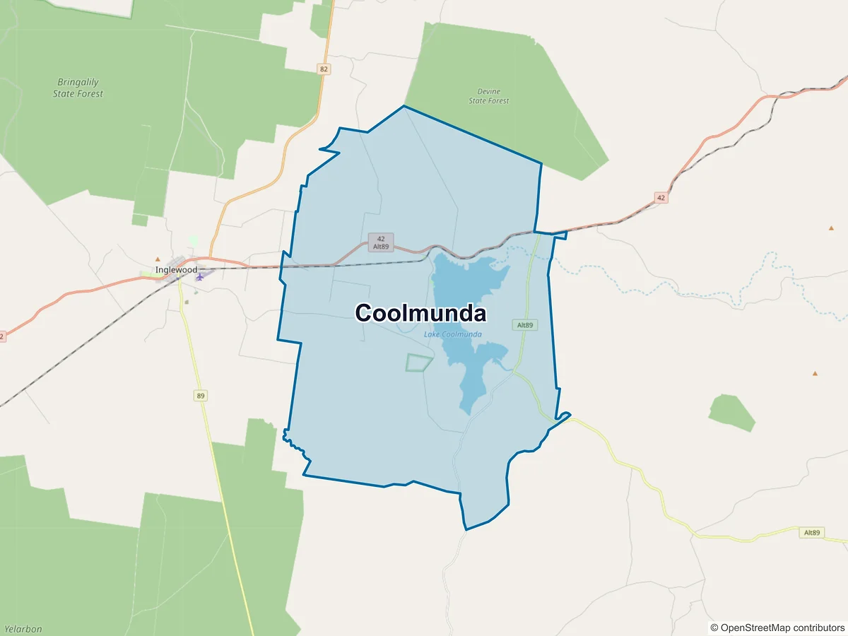 Map of Coolmunda, QLD, Australia