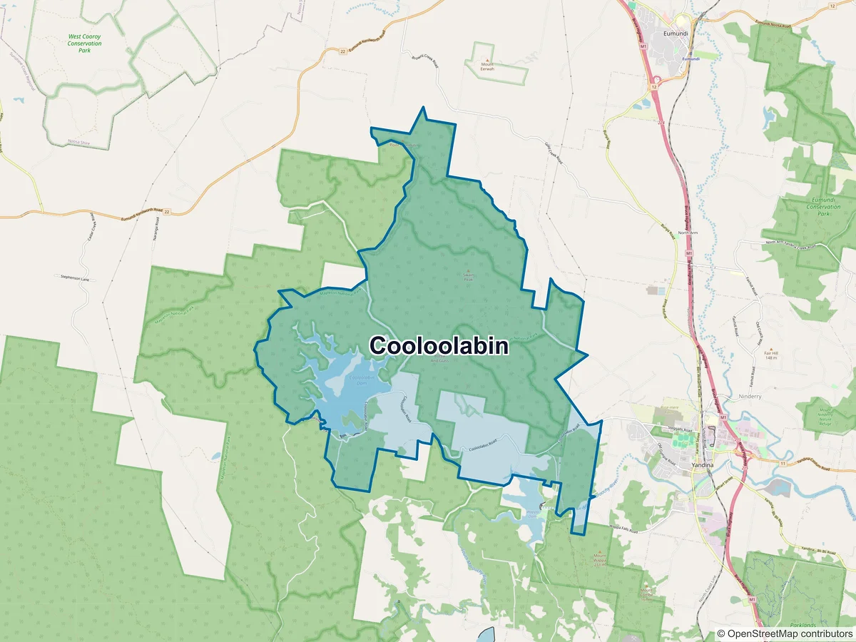 Map of Cooloolabin, QLD, Australia