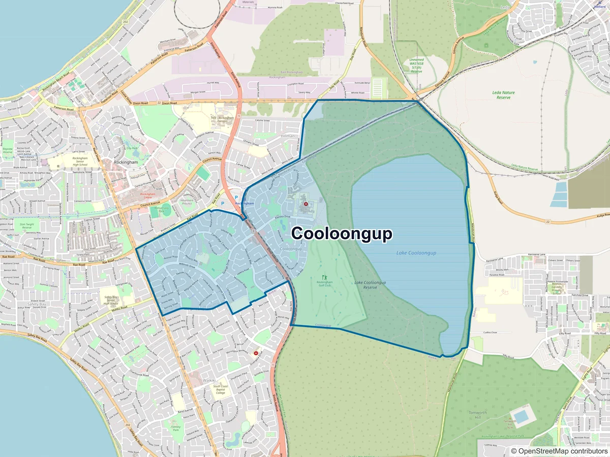Map of Cooloongup, WA, Australia