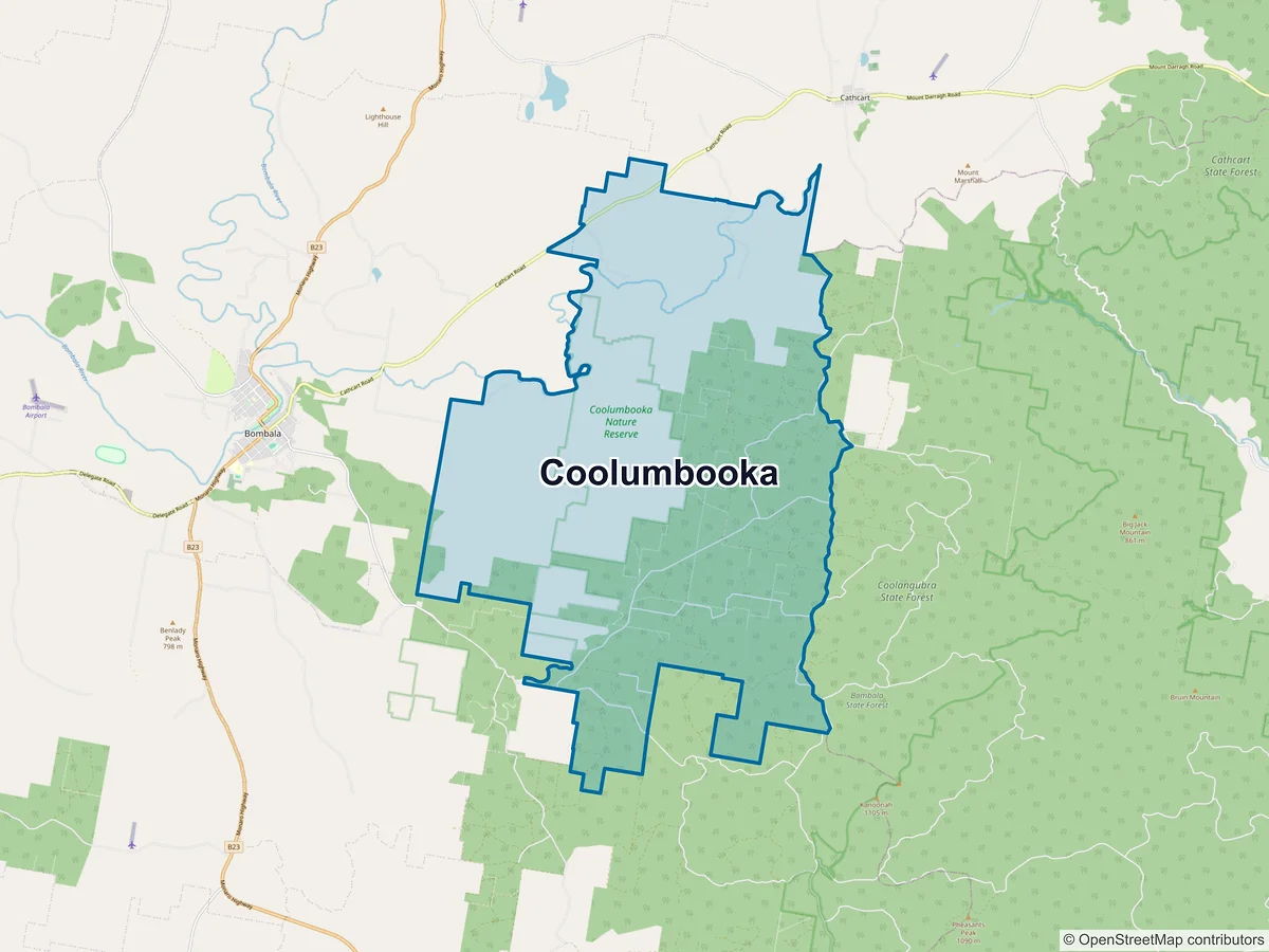 Map of Coolumbooka, NSW, Australia