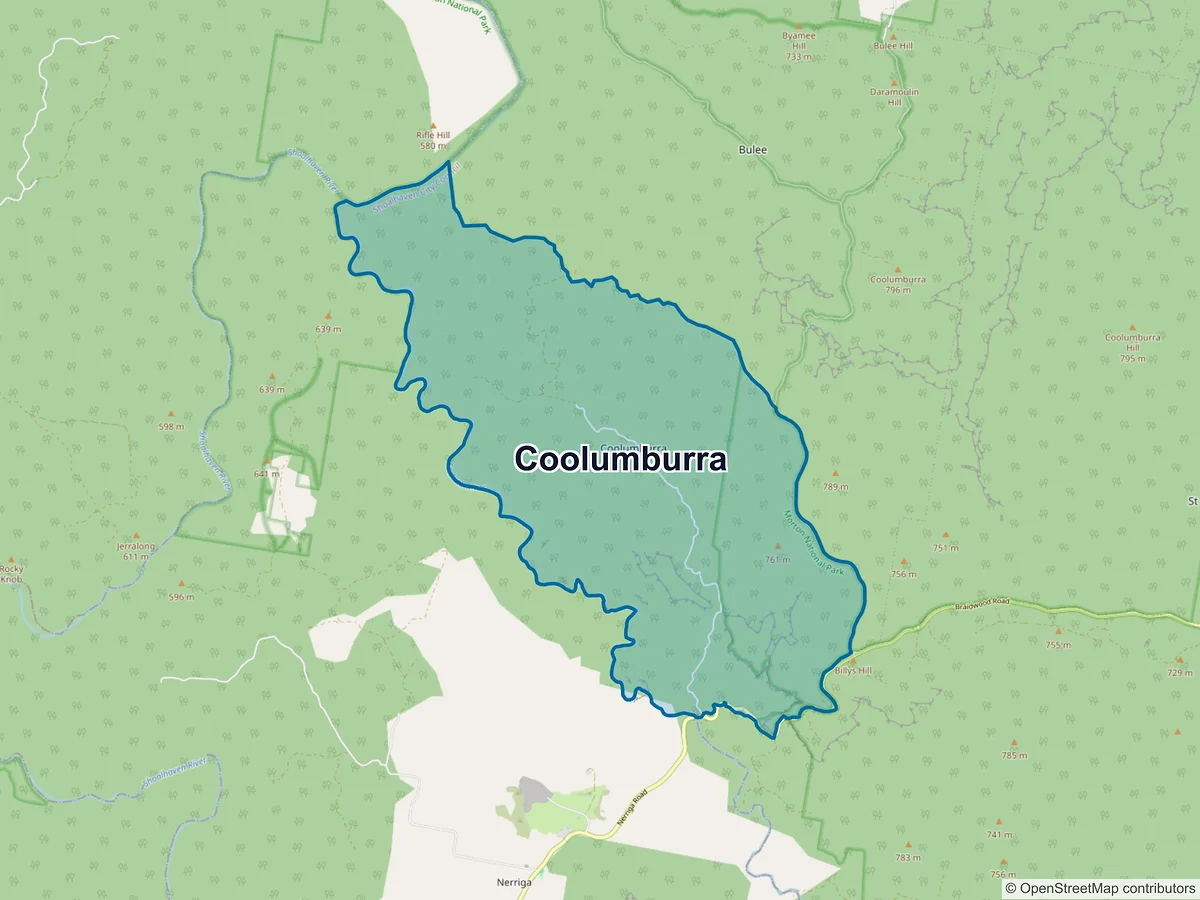 Map of Coolumburra, NSW, Australia