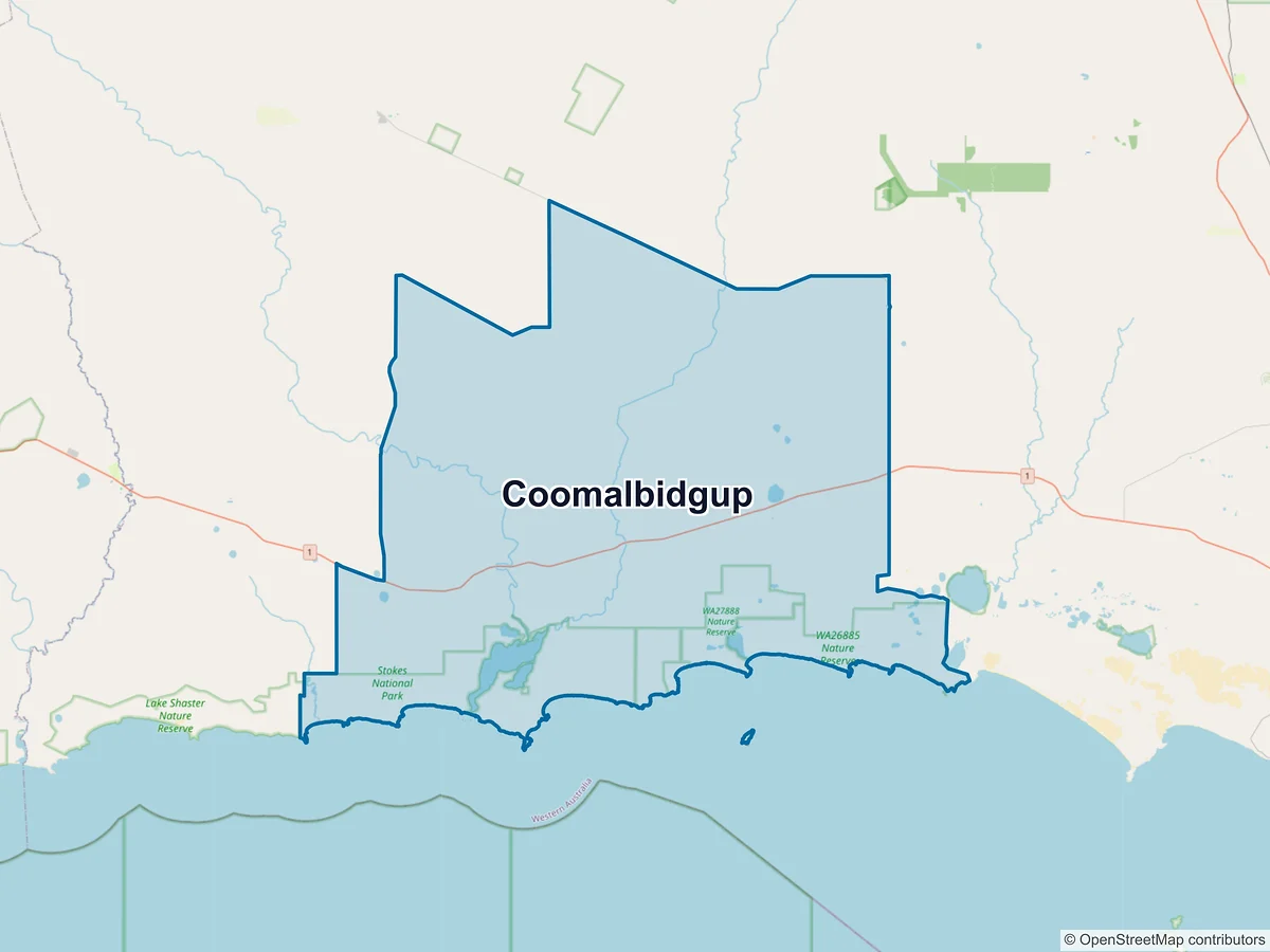 Map of Coomalbidgup, WA, Australia