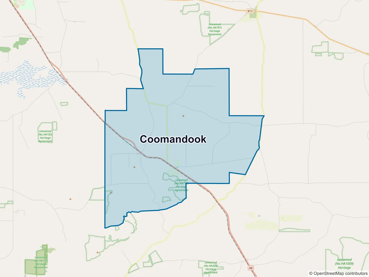Map of Coomandook, SA, Australia
