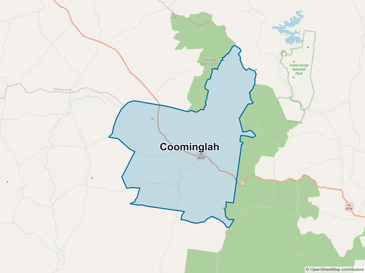Map of Coominglah, QLD, Australia