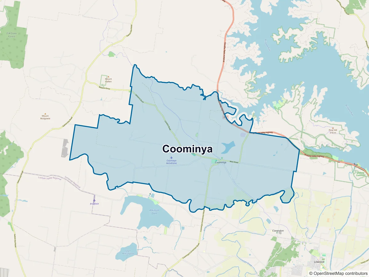 Map of Coominya, QLD, Australia