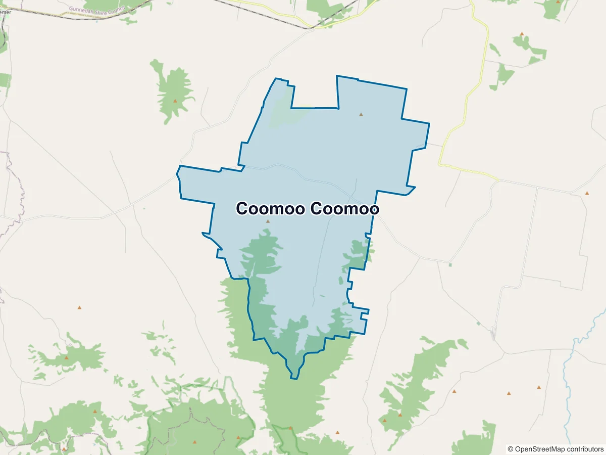 Map of Coomoo Coomoo, NSW, Australia