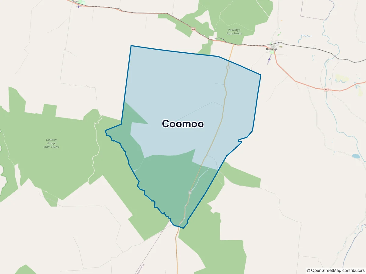 Map of Coomoo, QLD, Australia