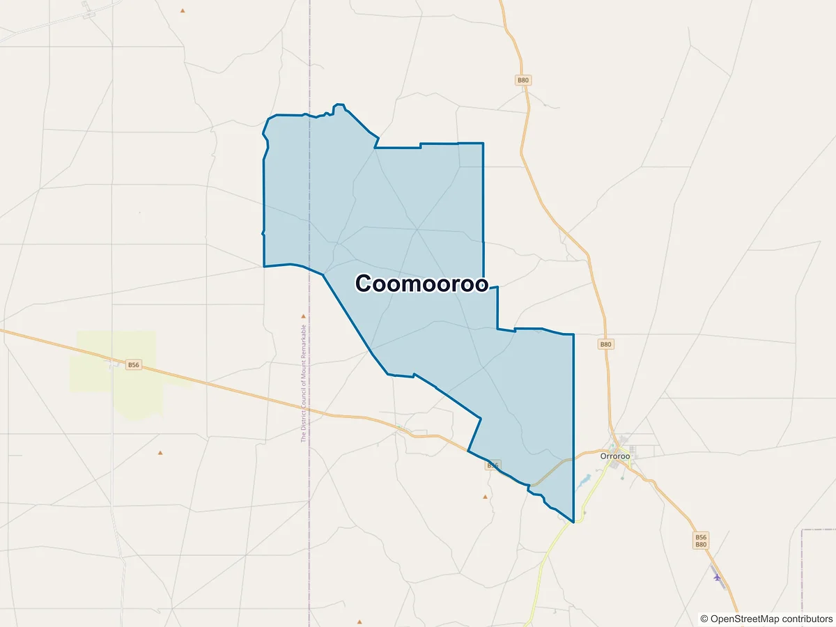 Map of Coomooroo, SA, Australia