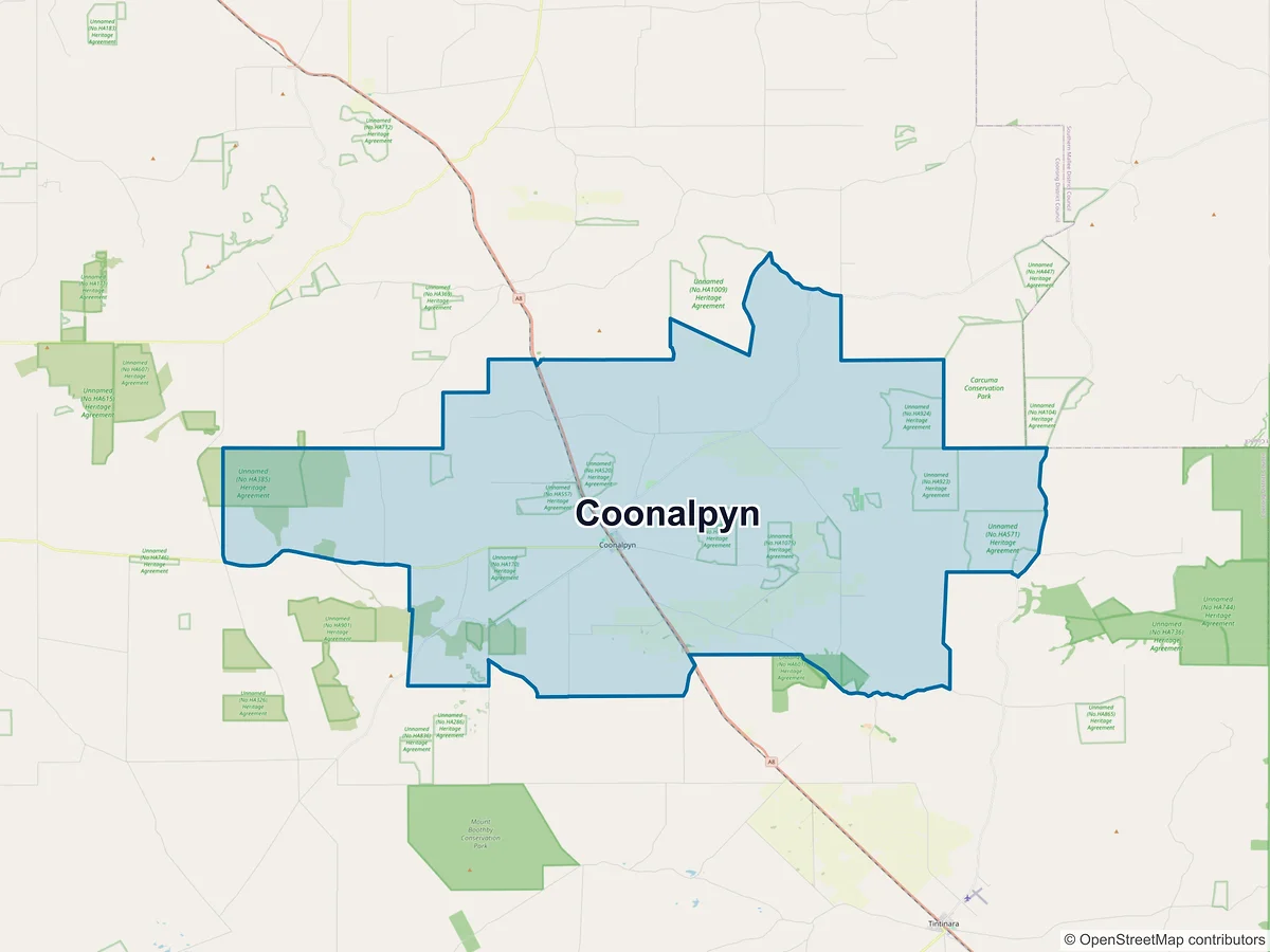 Map of Coonalpyn, SA, Australia