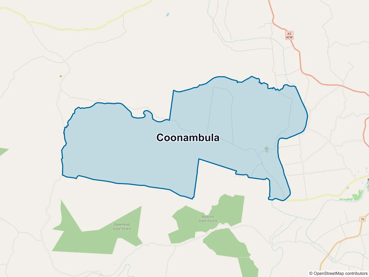 Map of Coonambula, QLD, Australia