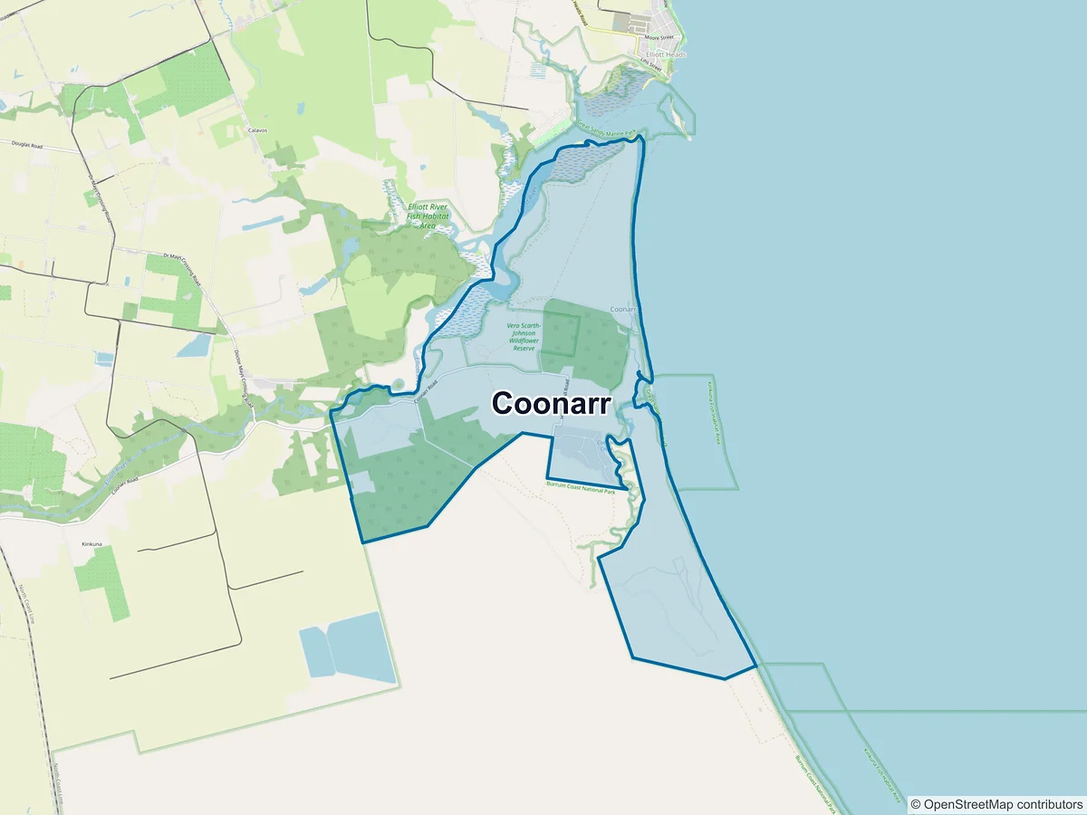 Map of Coonarr, QLD, Australia