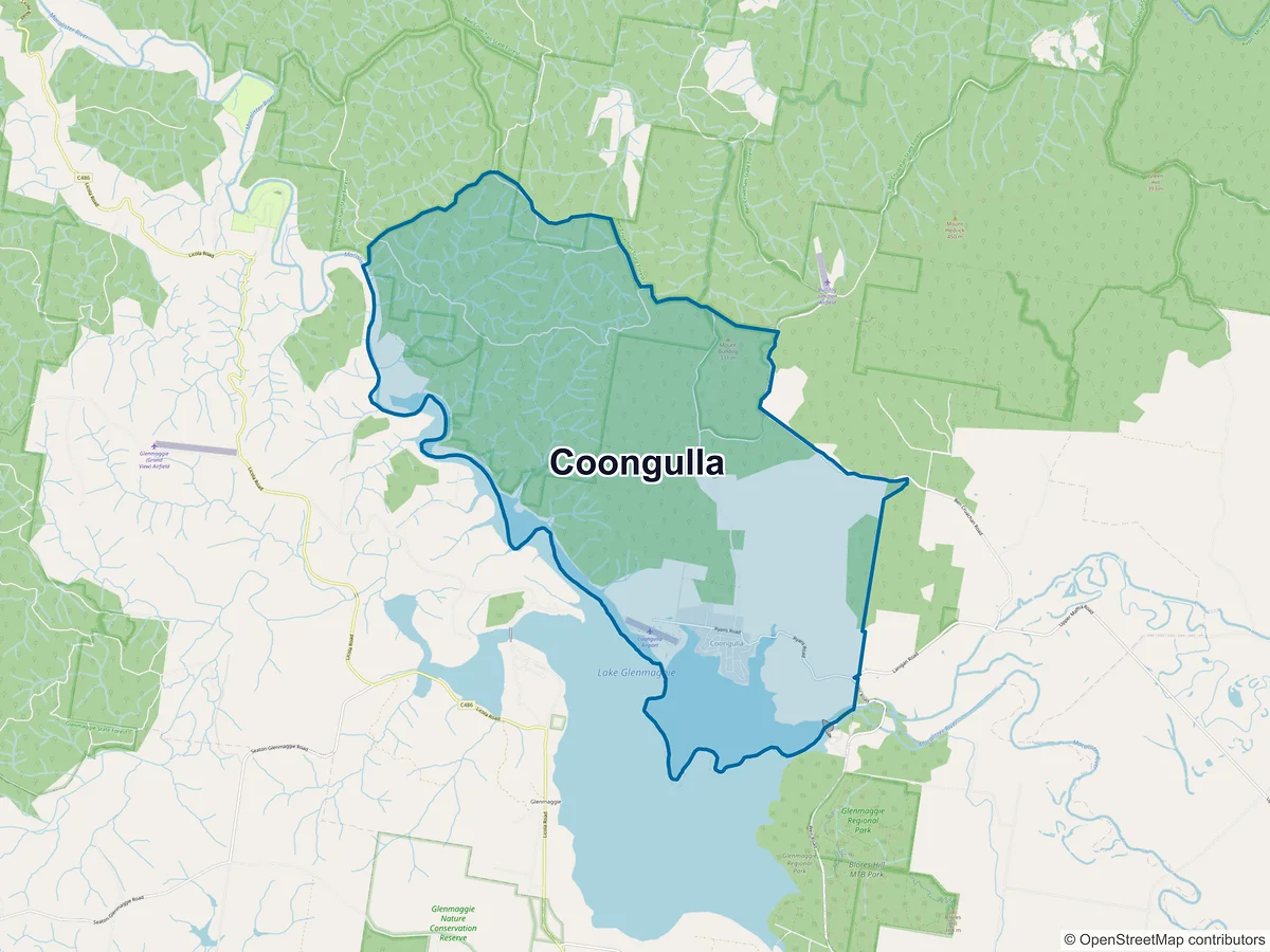 Map of Coongulla, VIC, Australia