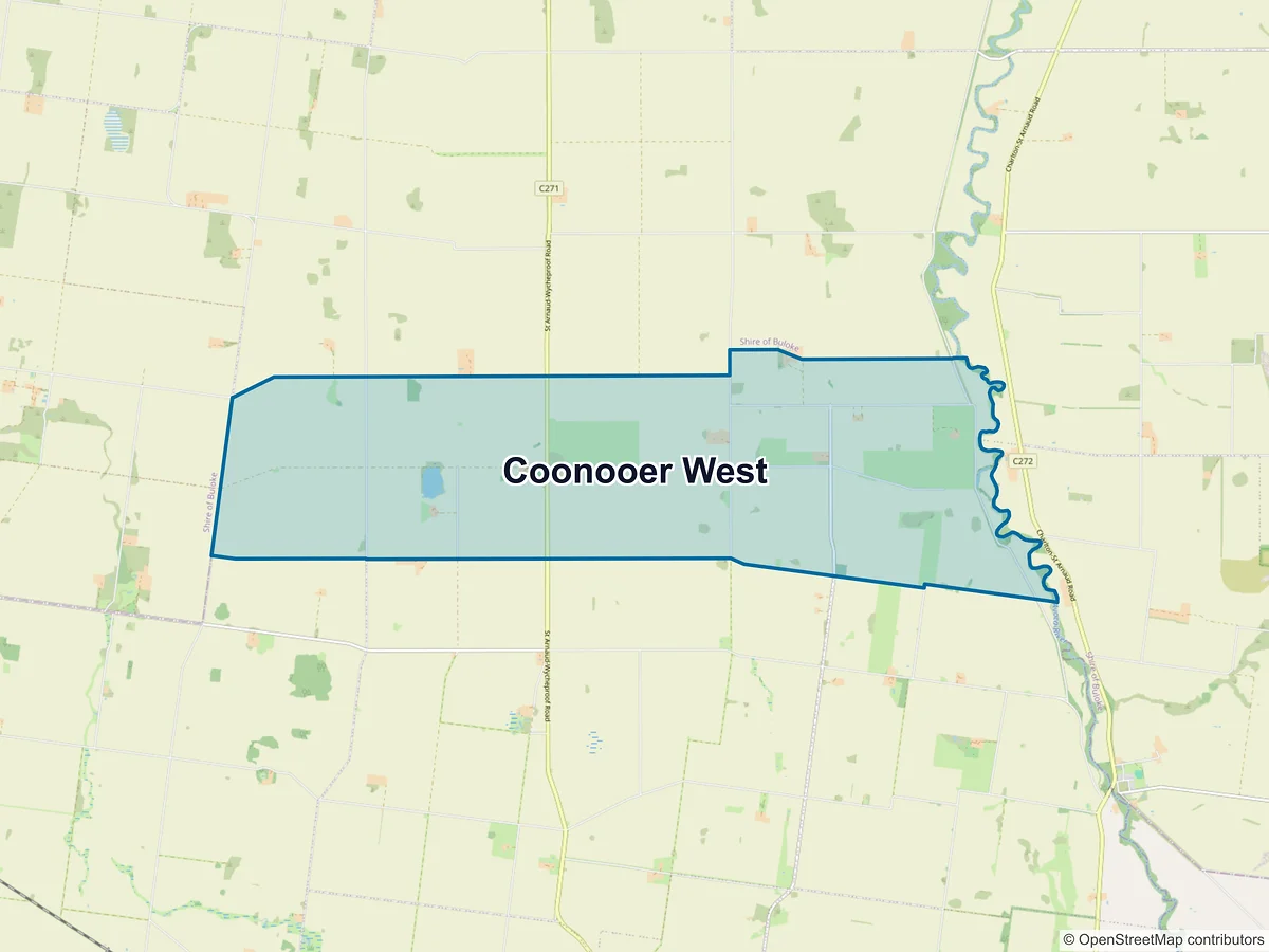 Map of Coonooer West, VIC, Australia