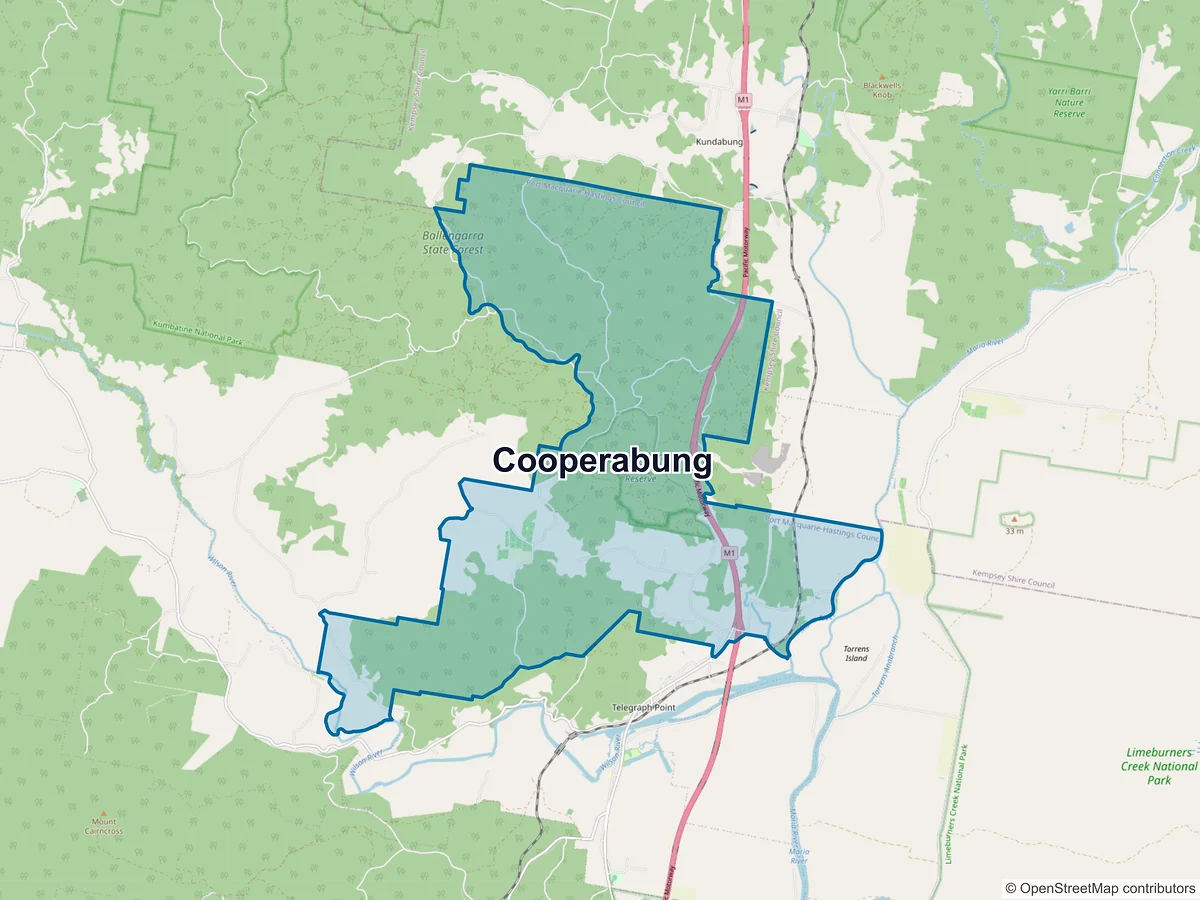 Map of Cooperabung, NSW, Australia