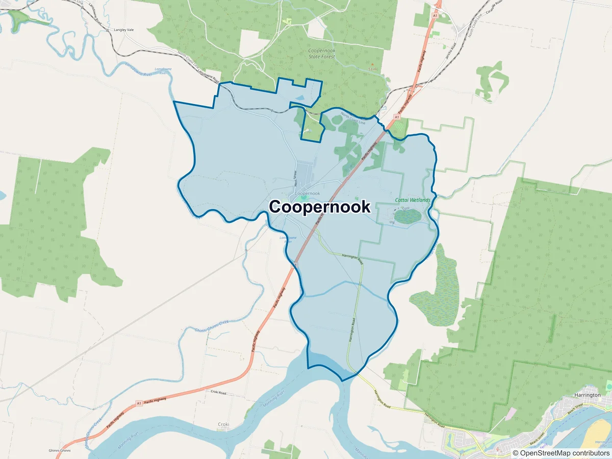Map of Coopernook, NSW, Australia