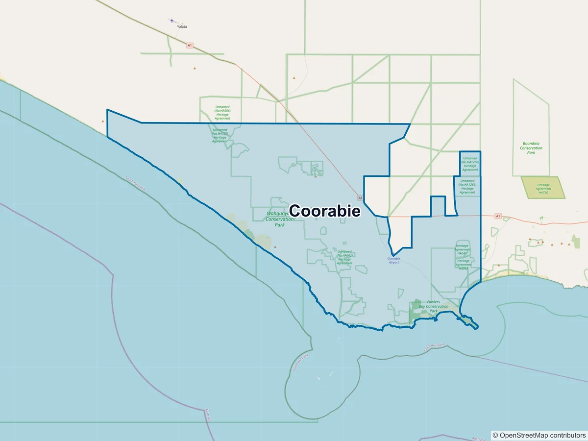 Map of Coorabie, SA, Australia