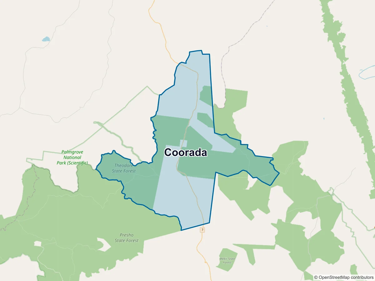 Map of Coorada, QLD, Australia
