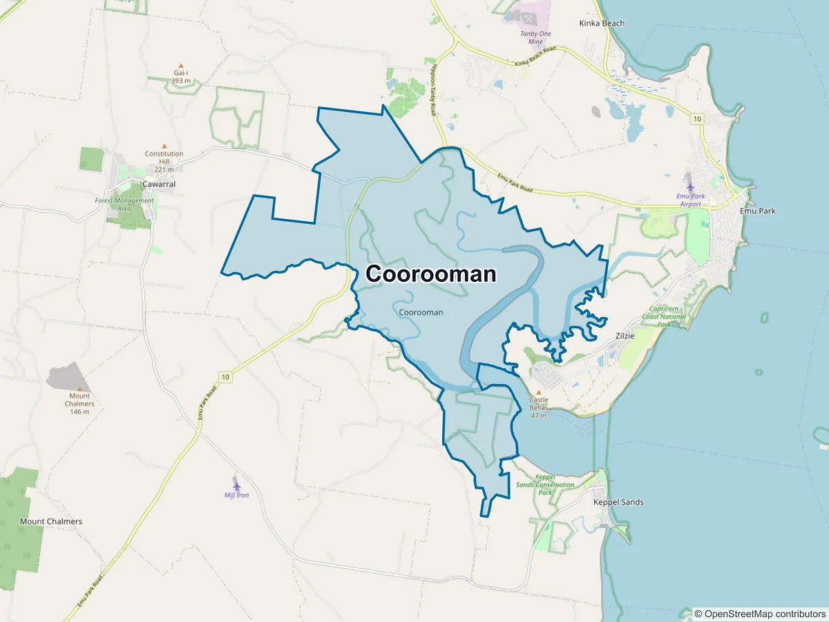 Map of Coorooman, QLD, Australia