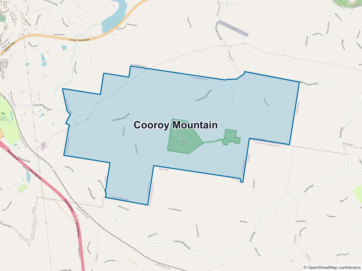 Map of Cooroy Mountain, QLD, Australia