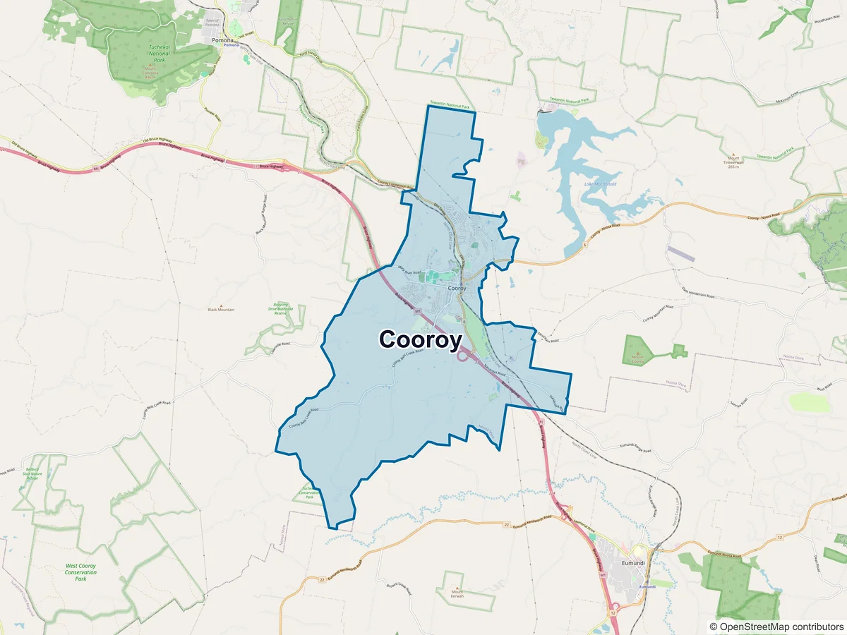 Map of Cooroy, QLD, Australia