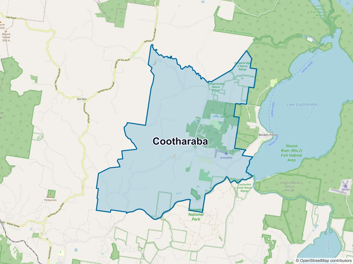 Map of Cootharaba, QLD, Australia